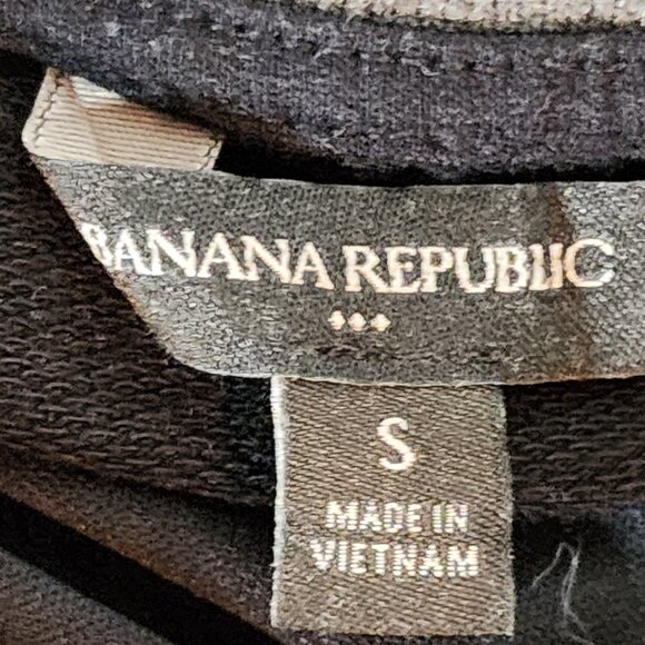 Banana Republic Black Grey Crew Neck 3/4 Sleeve Litwt Poly Rayon Span Top Size S - Picture 13 of 16